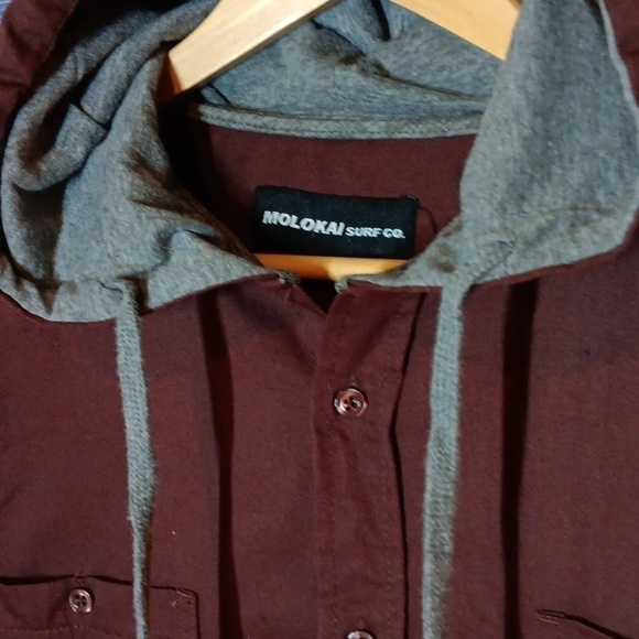 Molokai Surf Co. XL Brown button up shirt - Picture 3 of 7